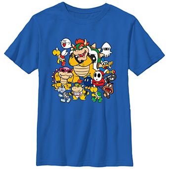 Boys 8-20 Super Mario Bros Villains Group Graphic Tee