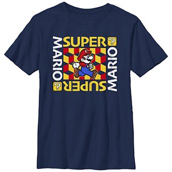 Boys 8-20 Super Mario Bros Geometric Background Graphic Tee