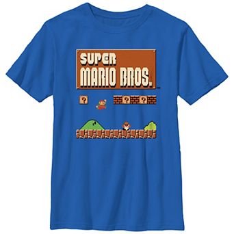 Boys 8-20 Super Mario Bros NES Poster Graphic Tee