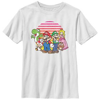 Boys 8-20 Super Mario Bros Sunset Group Graphic Tee