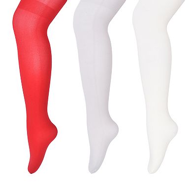 Baby / Toddler Girls' Jumping Beans® Red, White, & Cream 3-pack Tights Set