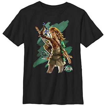 Boys 8-20 The Legend Of Zelda Tears Of The Kingdom Link Paint Graphic Tee