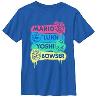 Boys 6-20 Super Mario Bros Dripping Paint Poster Graphic Tee