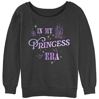 Disney Princesses Juniors' In My Princess Era Slouchy Terry Graphic Pullover