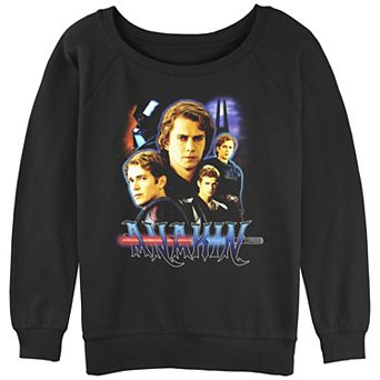Juniors' Star Wars Anakin Skywalker Collage Slouchy Terry Graphic Pullover