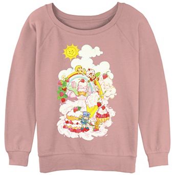 Juniors' Strawberry Shortcake Desserts Paradise Slouchy Terry Graphic Pullover