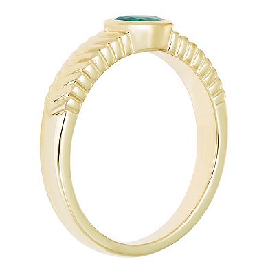 Boston Bay Diamonds 14k Gold Over Silver Lab-Grown Gemstone Ring
