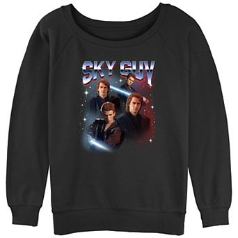 Juniors' Star Wars Sky Guy Slouchy Terry Graphic Pullover