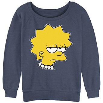 Juniors' The Simpsons Lisa Bored Slouchy Terry Graphic Pullover