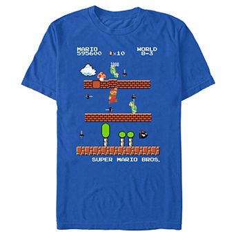 Men's Super Mario Bros NES Scene Graphic Tee