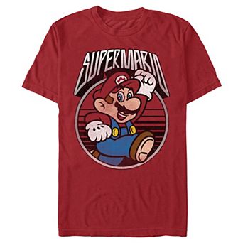 Men's Super Mario Bros Vintage Stamp Graphic Tee