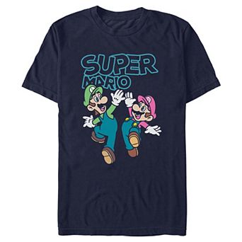 Men's Super Mario Bros And Luigi High Five Graphic Tee