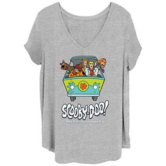 Juniors' Plus Size Scooby-Doo Mystery Incorporated Poster V-Neck Graphic Tee