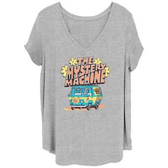 Juniors' Plus Size Scooby-Doo The Mystery Machine V-Neck Graphic Tee