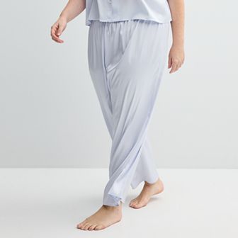 Plus Size Sonoma Goods For Life® Short Sleeve Satin Collared Pajama Top