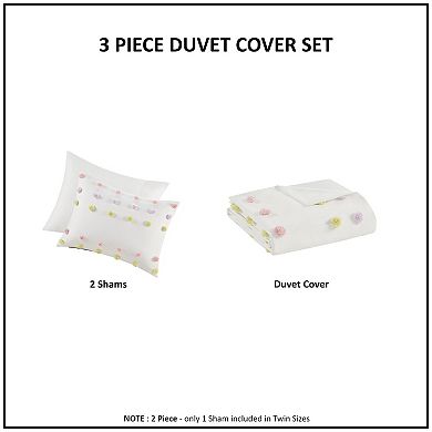 Intelligent Design Elsie Pompom Clip Jacquard Comforter Set