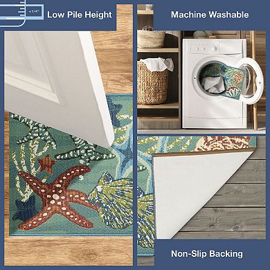 Liora Manne Esencia Starfish Song Indoor Outdoor Mat