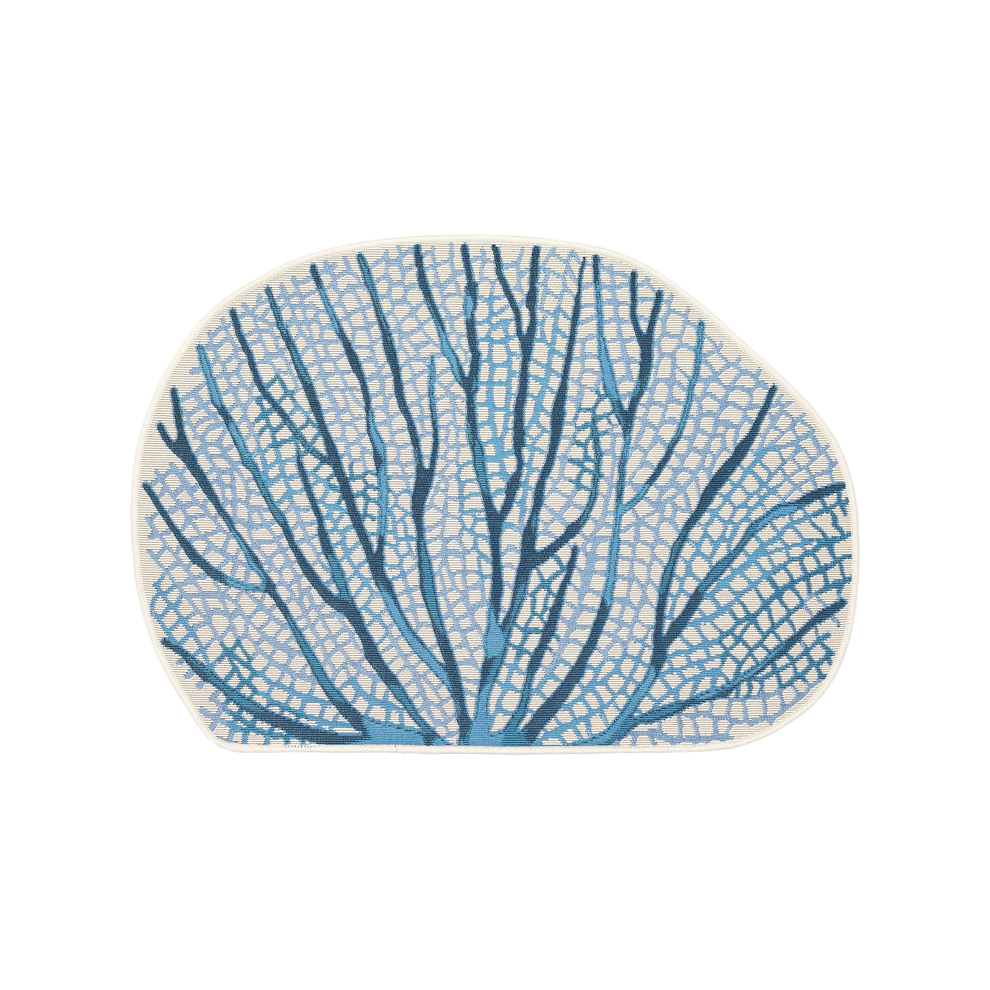 Liora Manne Esencia Coral-Shaped Indoor Outdoor Mat, Blue