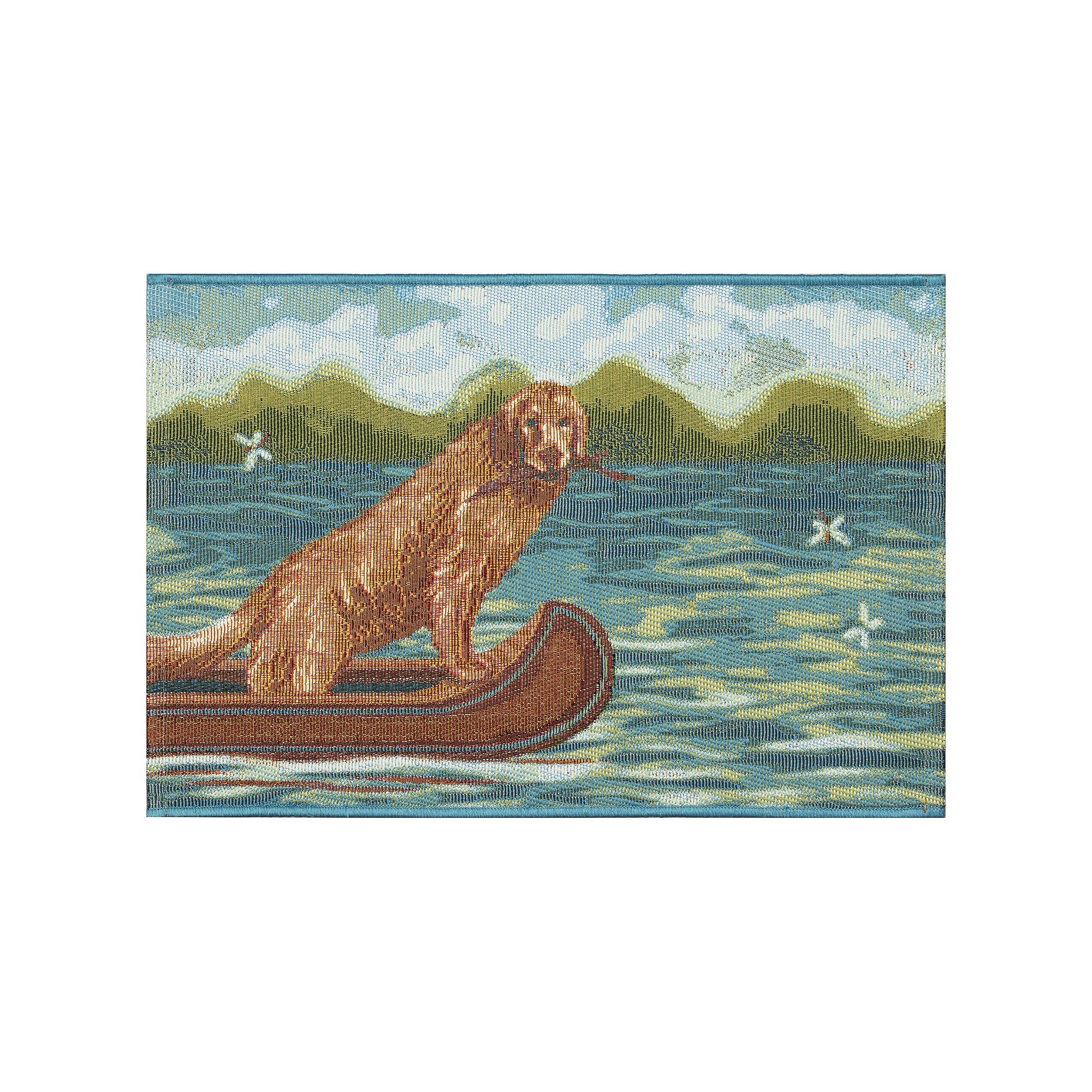Liora Manne Esencia Lake Dog Indoor Outdoor Mat, Green