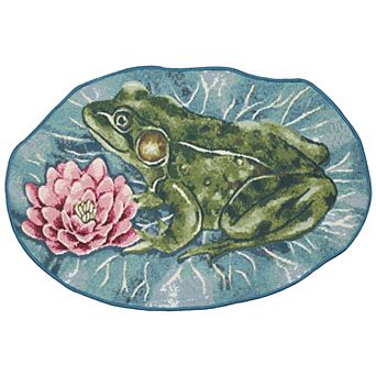 Liora Manne Esencia Frog And Lotus Indoor/Outdoor Mat