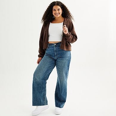Juniors' Plus Size SO® Favorite Cropped Full-Zip Hoodie