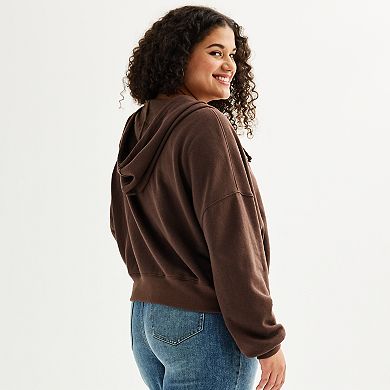 Juniors' Plus Size SO® Favorite Cropped Full-Zip Hoodie