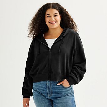 Juniors' Plus Size SO® Favorite Cropped Full-Zip Hoodie
