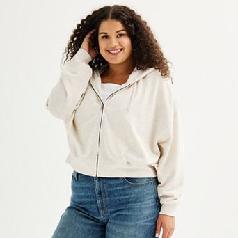 Juniors' Plus Size SO® Favorite Cropped Full-Zip Hoodie