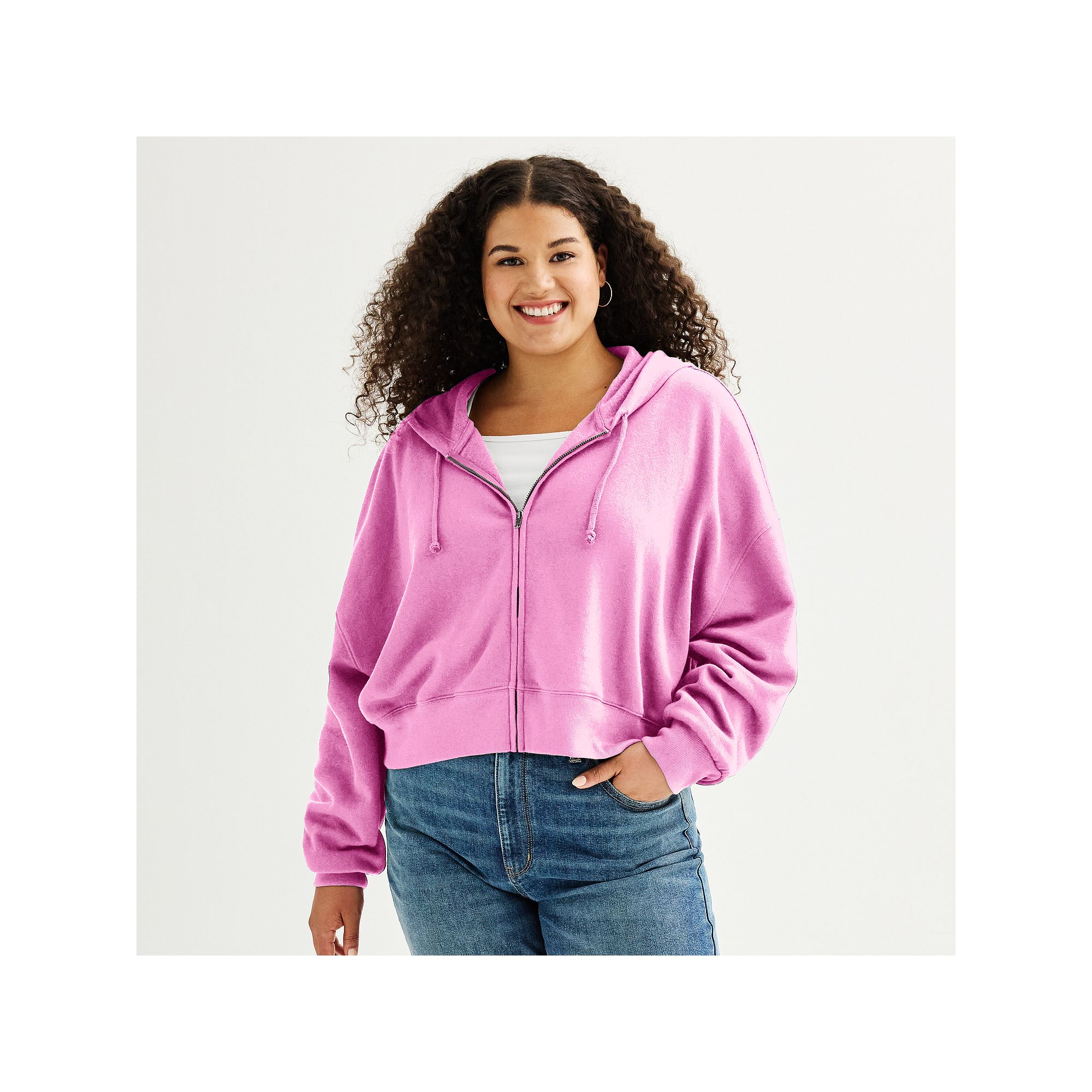 Juniors Plus Size SO® Core Hoodie, Girls, Size: 1XL, Pajama Pink