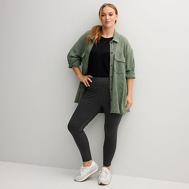 Juniors' Plus Size SO® Fleece Lined Pocket Leggings