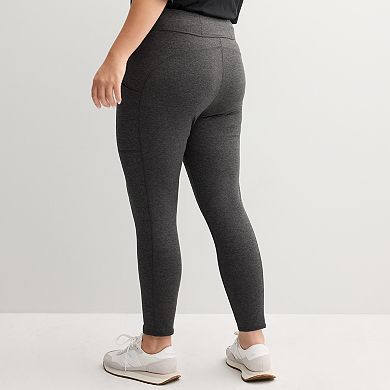 Juniors' Plus Size SO® Fleece Lined Pocket Leggings