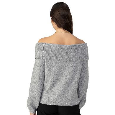 Women's Modern Supply by Sanctuary Foldover Off-Shoulder Long Sleeve Sweater