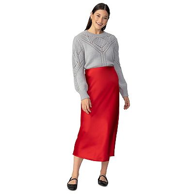 Mid length satin skirts kohls best sale