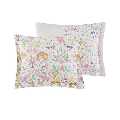 Intelligent Design Thea Floral Reversible Cotton Comforter Set with Throw Pillow
