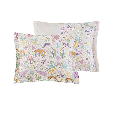 Girls Urban Habitat Kids Thea Floral Reversible Cotton Comforter Set with Throw Pillow