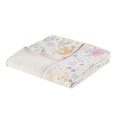 Girls Urban Habitat Kids Thea Floral Reversible Cotton Duvet Cover Set with Throw Pillow