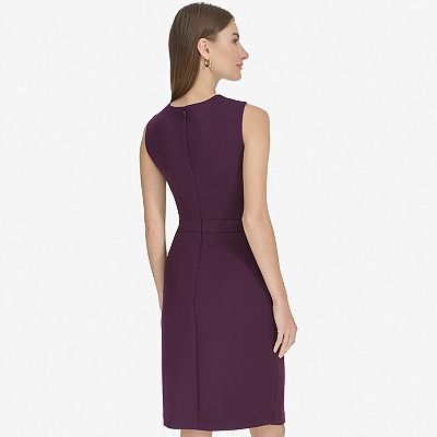 Women's Andrew Marc Sleeveless Collared Overlap Dress