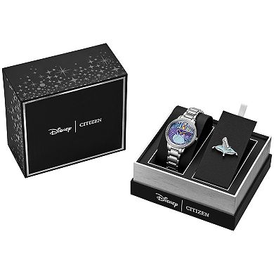 Disney's Cinderella Citizen Women's Stainless Steel Crystal Accent Blue Dial Bracelet Watch