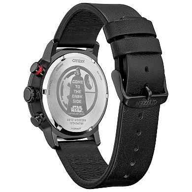 Citizen Eco-Drive Men's Star Wars Darth Vader Black Leather Strap Watch