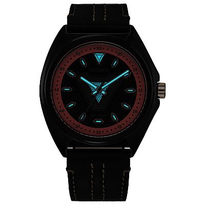 Citizen Eco-Drive Men's Marvel Tony Stark '63 Black Leather Strap
