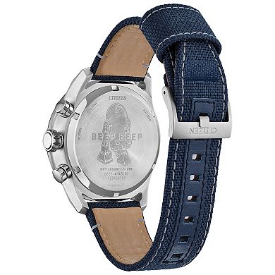 Citizen Men's Star Wars R2-D2 Chronograph Blue Cordura Strap Watch