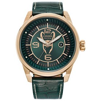 Citizen Eco-Drive Men's Marvel Loki Green Leather Strap Watch