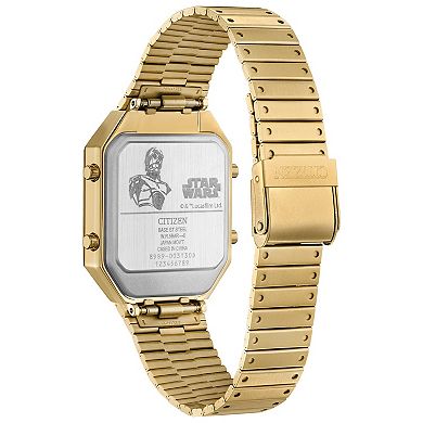 Citizen Men's Star Wars C-3PO Gold Tone Stainless Steel Bracelet Watch
