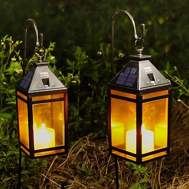 Techko Solar Candle Vintage Hanging LED Lantern