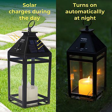 Techko Solar Candle Vintage Hanging LED Lantern