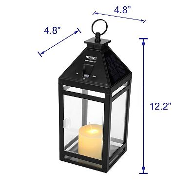 Techko Solar Candle Vintage Hanging LED Lantern