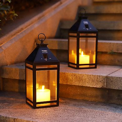 Techko Solar Candle Vintage Hanging LED Lantern