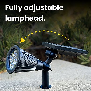 Techko 2-Piece Solar-Powered Pathway Spotlights Set