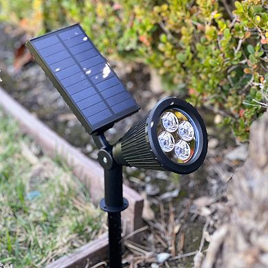 Techko 2-Piece Solar-Powered Pathway Spotlights Set