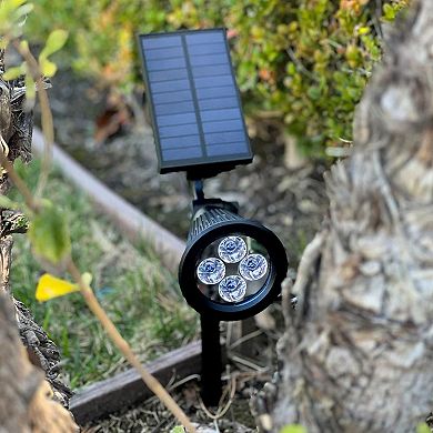 Techko 2-Piece Solar-Powered Pathway Spotlights Set
